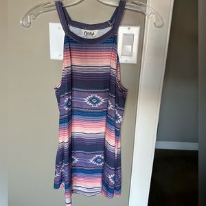 Aztec print tank